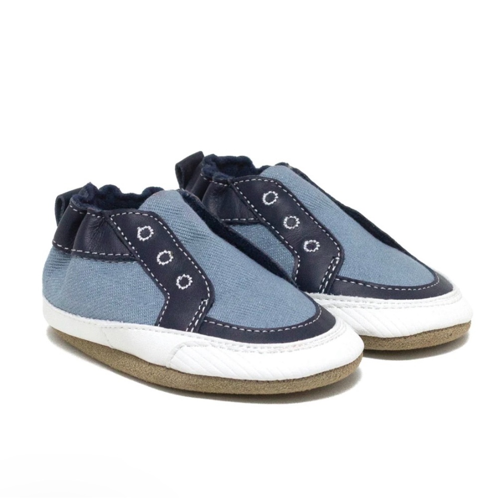 Robeez Stylish Steve Soft Soles Blue 12-18 months Pre-owned